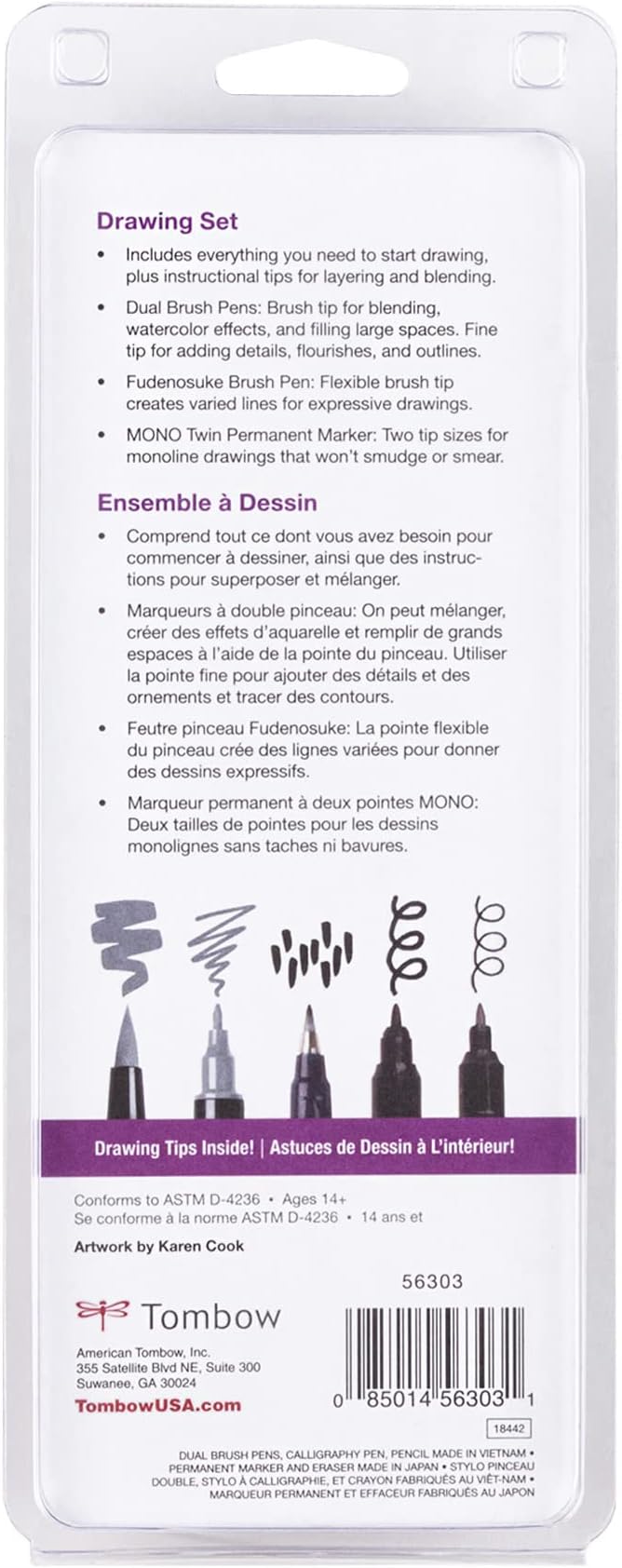 Tombow 56303 Drawing Set 6-Pack. Products for doodles and illustrations