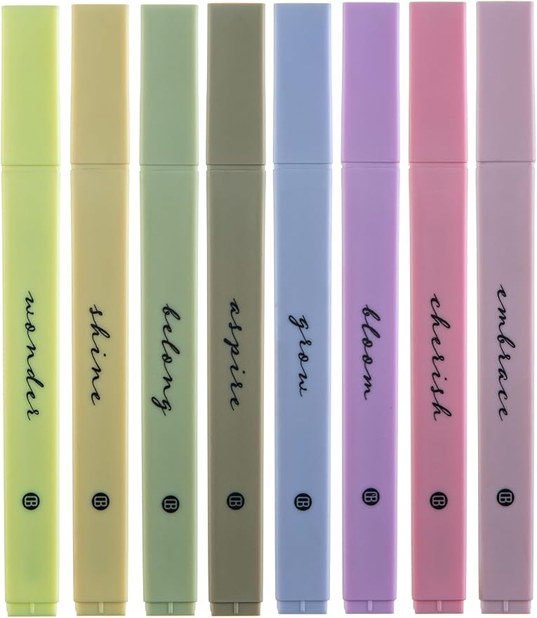 DIVERSEBEE Bible Highlighters with Soft Chisel Tip, No Bleed (Figs)
