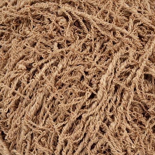Makromecity Bubble Scrubby Yarn - 100% Premium Polyester Yarn for Crocheting and Knitting - 3.5 Oz (100g), 98 Yds (90m) - Ideal for Dishcloths, Crafting & Bath Washcloths (Tabac, 1 Skein)