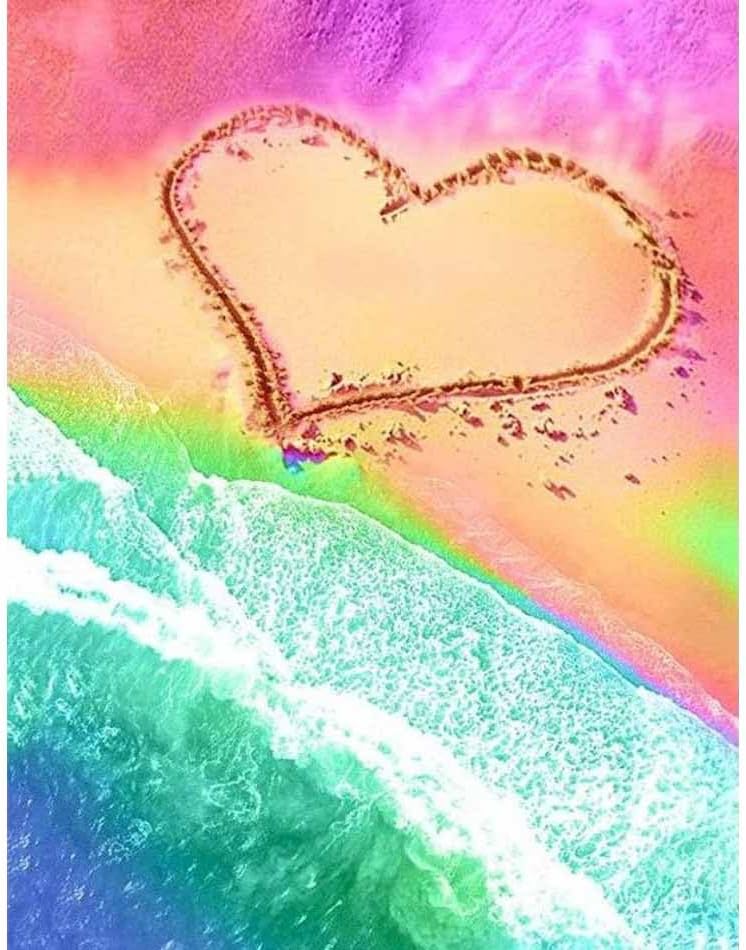 LCOZX Beach Paint by Numbers Kit for Adults Beginners 16x20 Inch