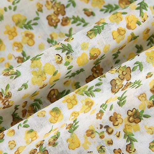 Cotton Fabric DIY Making Supplies Quilting Patchwork Fabric Fat Quarter Bundles DIY for Quilting Cotton Patchwork Cushions (Flowers, 20" x 20")