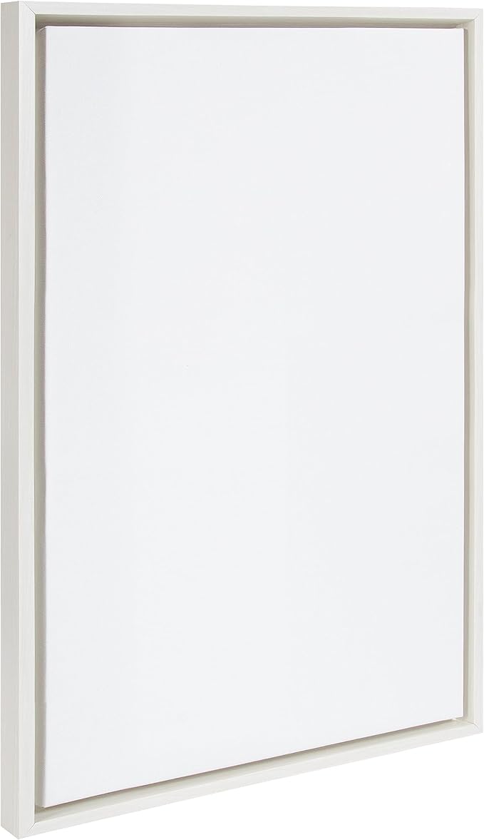 Kate and Laurel Sylvie Blank Framed Canvas Wall Art, 22x22 Gray, Modern Empty Canvas for Paint-Your-Own Art, Premium Canvas Already Framed