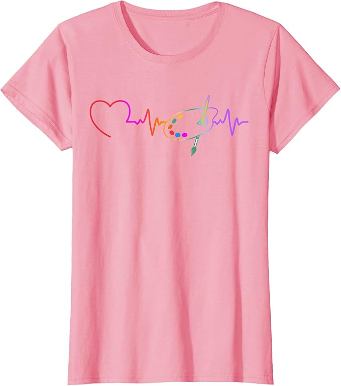 Funny Paint Palette Brush Artist Painter Art Teacher Men Kid T-Shirt