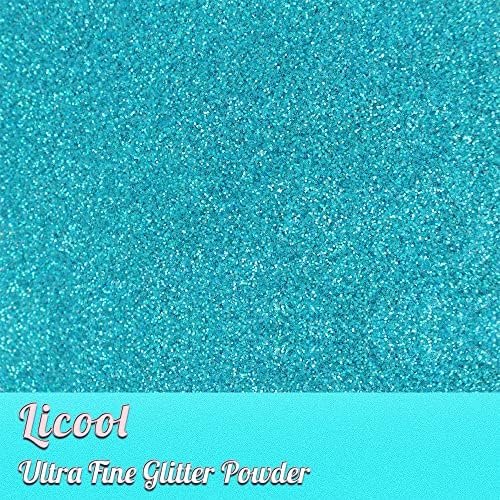 100g/3.5oz Pack Iridescent Rainbow Fine Glitter for DIY Craft, Epoxy Resin, Tumbler Making, Festival Decor, Makeup, Body, Eye, Nail Art (Iridescent Light Blue)
