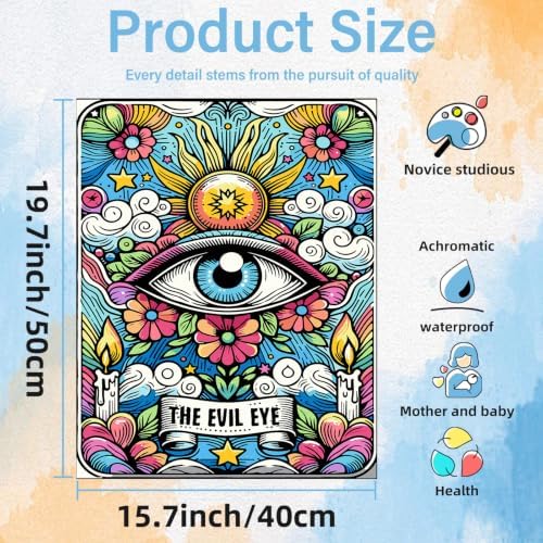Paint by Numbers Kit for Adults Evil Eye Paint by Numbers for Adult