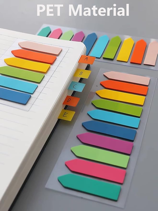 ELII 2400Pcs Sticky Tabs for Annotating Books,Morandi Book Tabs
