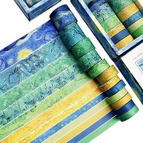 Washi Tape Set of 12 Rolls Van Gogh Starry Night Decorative Tape