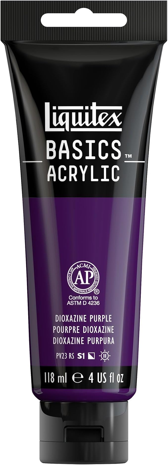 Liquitex BASICS Acrylic Paint, 118ml (4-oz) Tube, Dioxazine Purple