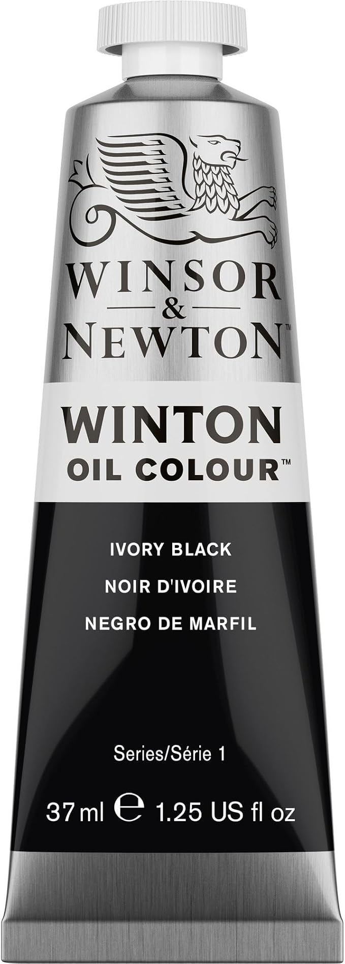 Winsor & Newton Winton Oil Color, 37ml Tube, Ivory Black | High-quality pigments, Durable, Lightfast, Permanent, Uniform Consistency, Great Pigment Load