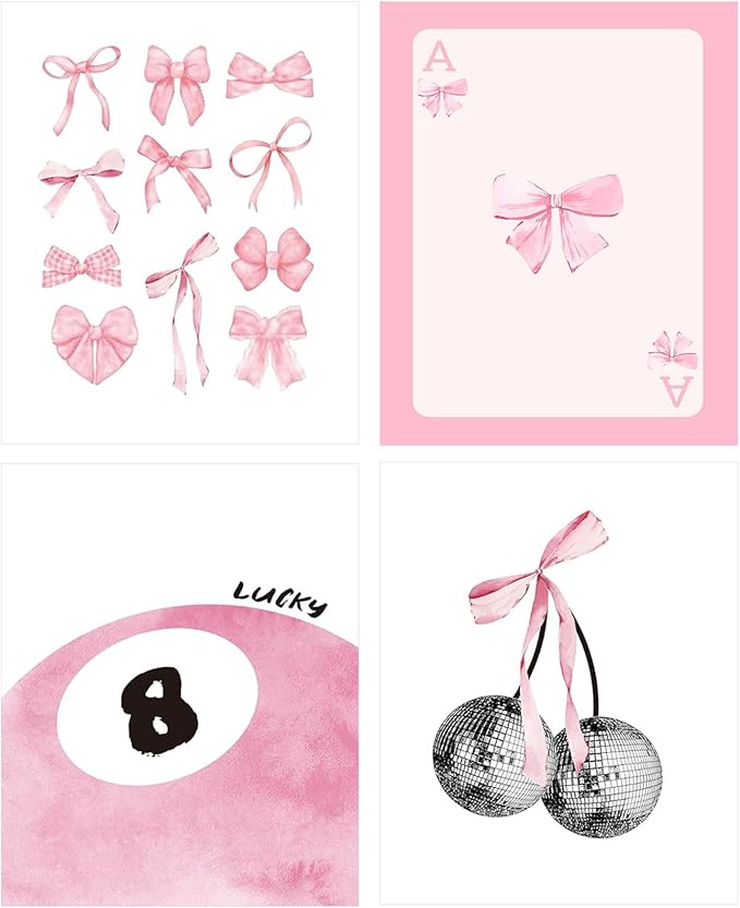 Yeaqee 4Pcs Diamond Art Kits for Adult Gem Painting Kit, Coquette