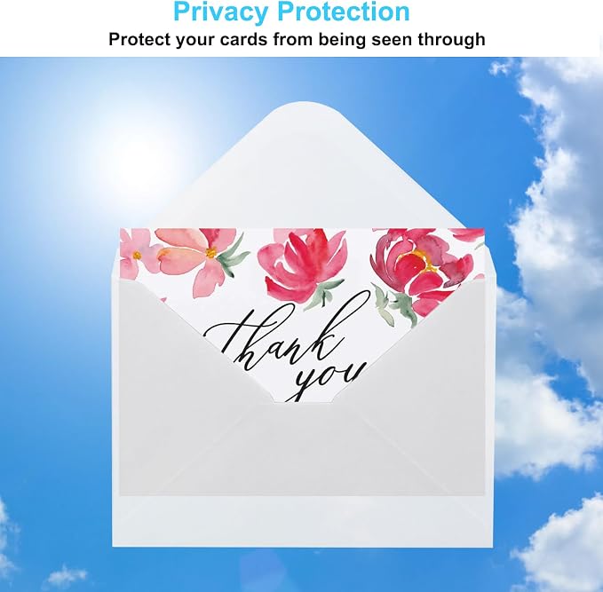 56 Pack Blank Cards and Envelopes 4.2 x 6.0 inches, White Blank Note Cards Greeting Card and Envelope Set, Folded Cardstock with Envelopes for DIY Greeting Card, Thank You Card, Invitations