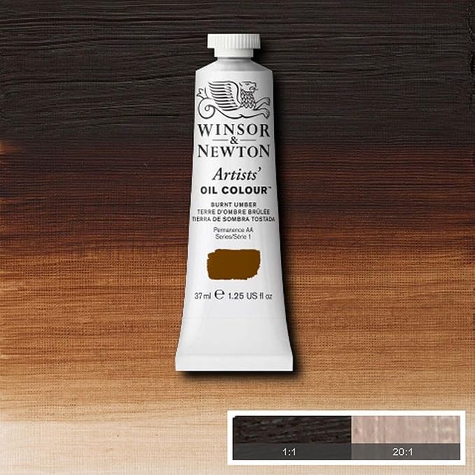 Winsor & Newton Artists' Oil Paint, 37ml Tube, Burnt Umber