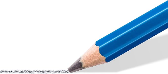 STAEDTLER Mars Lumograph 100-9B Premium Quality Pencil, Hardness 9B, Box of 12, Blue (100-9B VE)