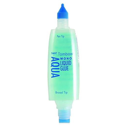 Tombow 52180 MONO Aqua Liquid Glue, 1.69 Ounce, 1-Pack. Dual Tip Dispenser for Precise to Full Coverage Application that Dries Clear. (3-Pack)