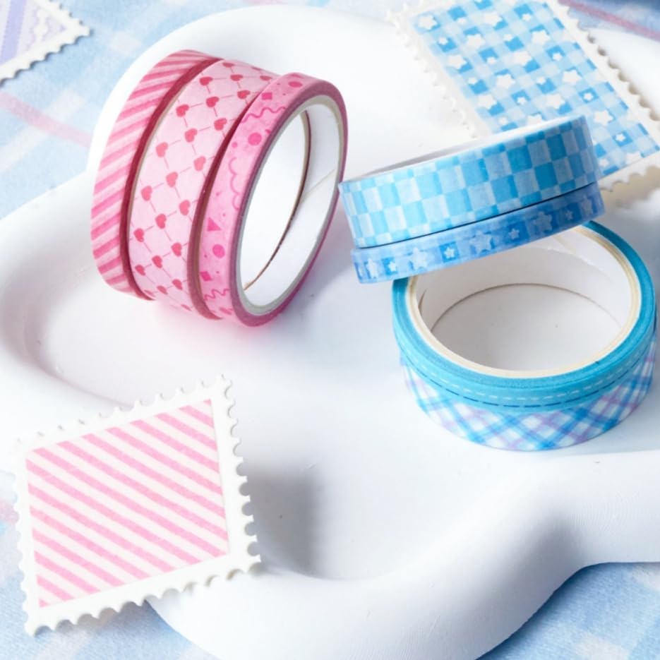 Washi Tape Set 20 Rolls, Colorful Decorative Paper Tape