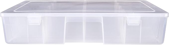 ArtBin 6980AG XL Solutions Box with Dividers, Art & Craft Organizer, [1] Plastic Storage Case, Clear