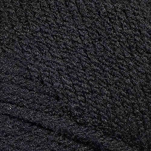 Craft County Size 4 (Medium) 100% Acrylic Fiber Yarn – Variety of Color and Pattern Options – for Crochet, Knitting, and Weaving (Black)