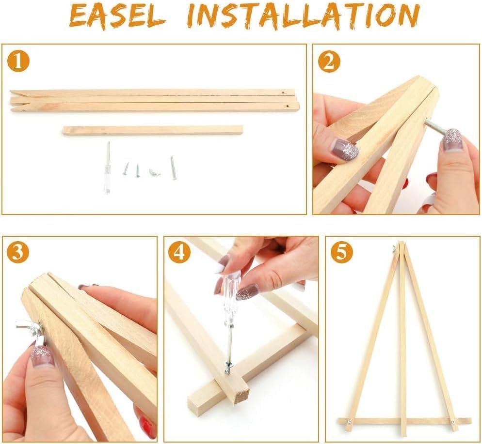 VIGEGU 4 Pack Paint by Numbers Kit for Adults Beginner with Frame