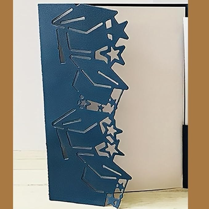 Lapoo 3D Backgrounds Frame Metal Cutting Die for Scrapbooking, New Cutting Dies DIY Album Card Making Decor Paper Craft Metal Die Cuts Party Wedding Decorations (Graduation Season Card 4.6 x 2.4 in)
