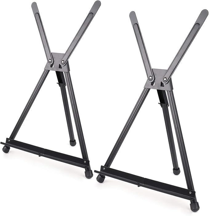 Tosnail 2 Pack Tabletop Art Easel Stand, 22 Inches Aluminum Display Stand, Photo Holder Display Stand for Artist, Students, Adults, Kids Painting