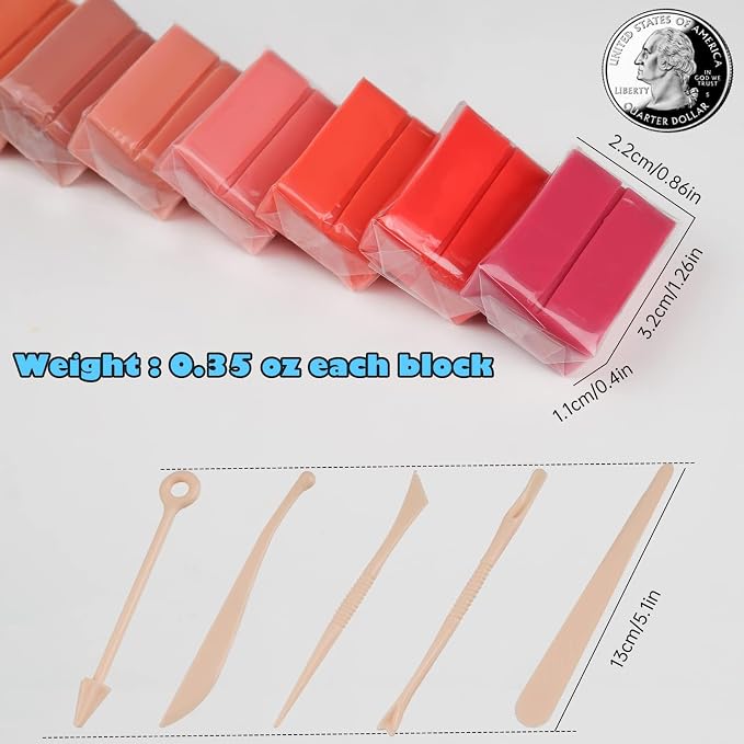 Tomorotec 100PCS Polymer Clay Value Pack 82 Colors in Bulk | Individually Wrapped Small Blocks Starter Kit with Tools, Oven Modeling Clay, Baking Clay for Sculpting for Kids Beginner