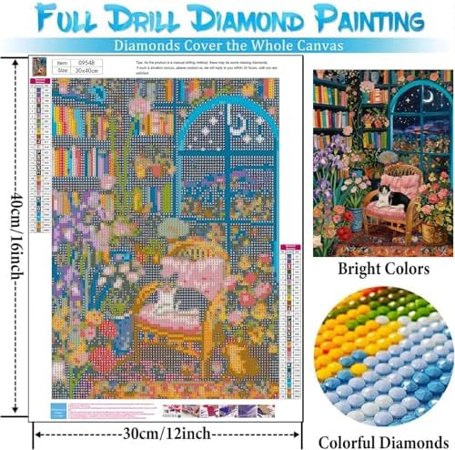 bleihum Books Diamond Art Kits for Adults Beginners 12x16 Inch