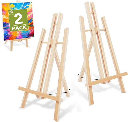 Conda 2 Pack 17 Inch Wooden Tabletop Easel Stand, A-Frame Art Painting Easel for Painting, Display & Art Creation, Canvas Holder for Artists, Students & Hobbyists