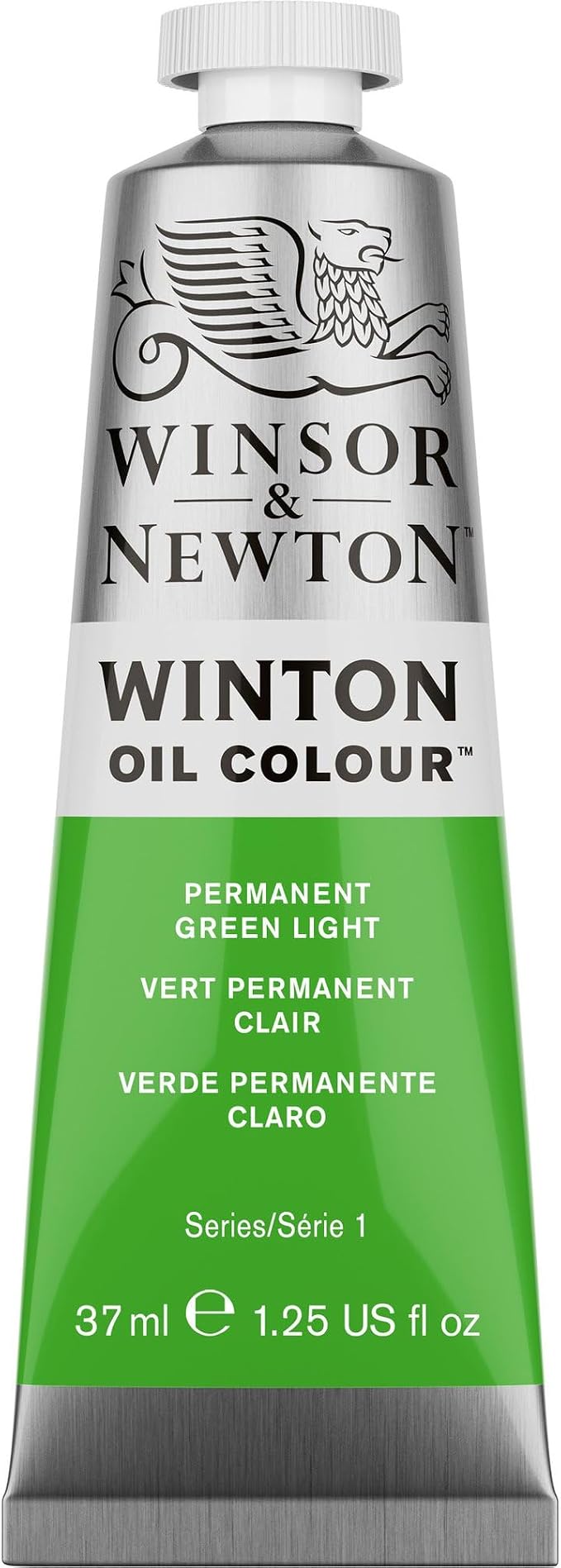 Winsor & Newton Winton Oil Color, 37ml Tube, Permanent Green Light | High-quality pigments, Durable, Lightfast, Permanent, Uniform Consistency, Great Pigment Load