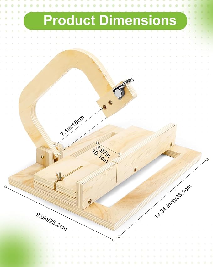 UCEC Soap Cutters for Soap Making Loaf Slicer Adjustable Wooden Soap Cutter