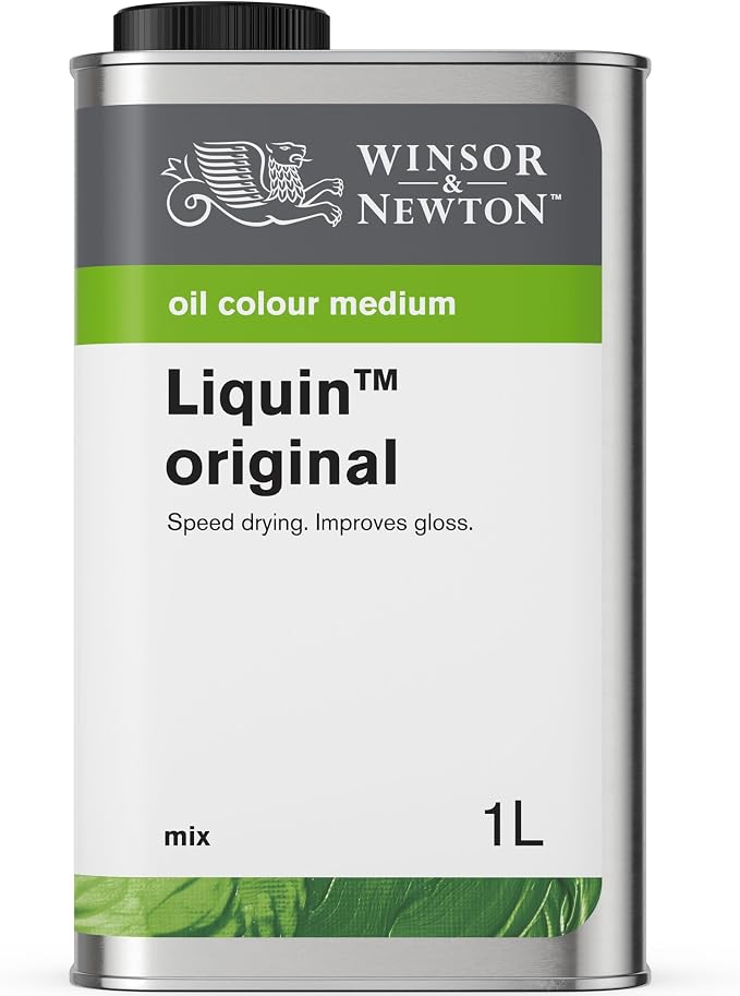 Winsor & Newton Liquin Original Medium, 1 litre (33.8-oz) Can | Essential medium for oil painters that reduces drying time and enhances transparency, gloss, and blending.