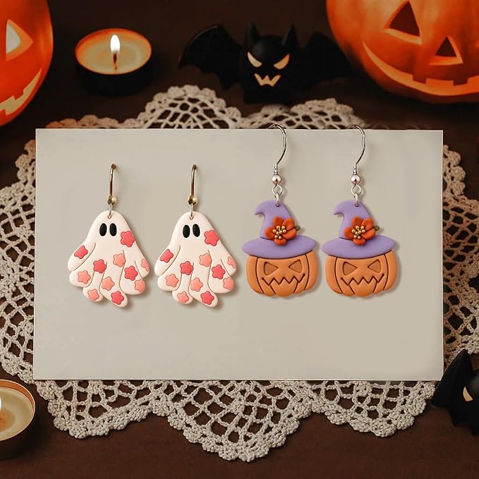 8pcs Halloween Clay Cutters for Polymer Clay Earrings