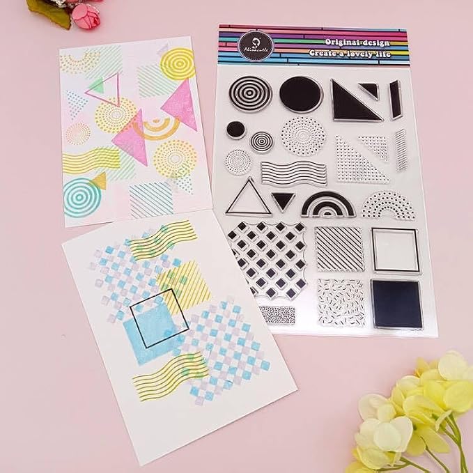 1pc Circle Tag Metal Cutting Die Cut and 2pc Clear Stamps Happy Birthday Stamp for Paper Craft Handmade Card Template Stencil Alina Crafts Art Tools