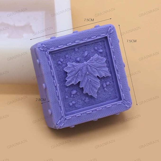 Grainrain Flower Silicone Mold for Soap, Candle & Resin, Thick Reusable DIY Craft Handmade Soap Bar Multi-Use Silicone Mold （14047）