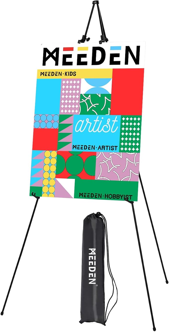 MEEDEN Metal Display Easel Stand 63": Art Tripod Easel with Carry Bag