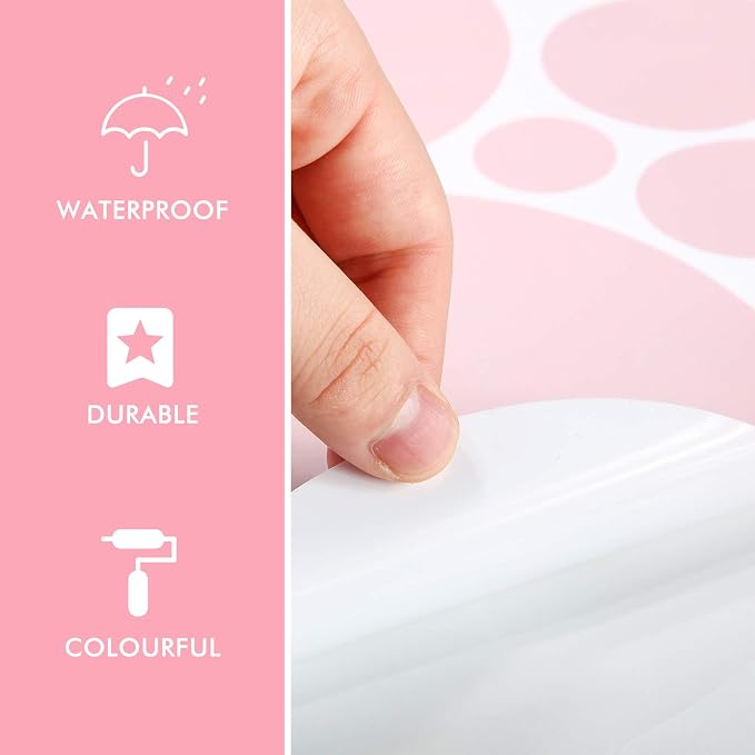 Zonon 264 Pcs Polka Dot Wall Stickers, Colorful Peel and Stick Kids Room