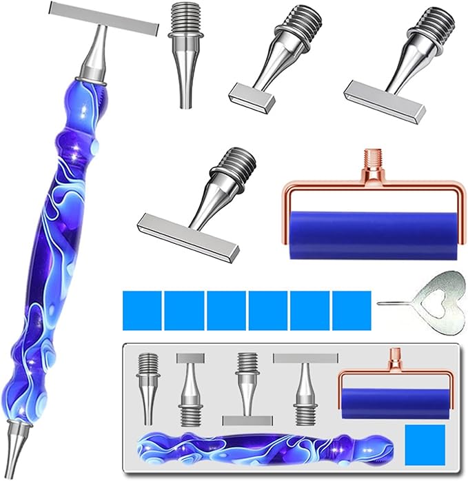 LEIYULY 13 PCS Thin Diamond Art Pens, Ergonomic Diamond Art Accessories