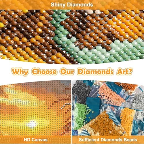 GEWOUVIN Garden Well Diamond Art Kits for Adults,Diamond Painting Kits for Adults Beginners, DIY Full 5D Round Drill Gem Art Kits for Gift Home Wall Decor【13.8x13.8inch】