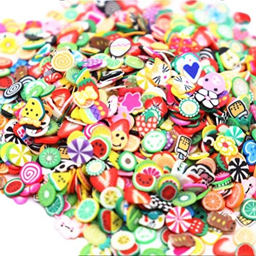 2000 Pcs Fruit Polymer Slices for Slime Nail Art Charms DIY Crafts