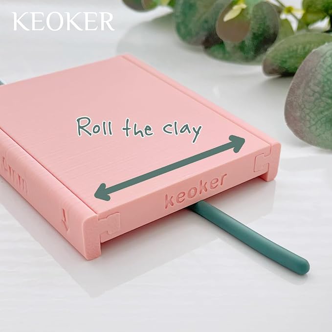 Keoker Clay Tube Hoop Roller Guide, Clay Rolling Strip Shape Maker, Polymer Clay Snake Maker, Polymer Clay Earring Tools