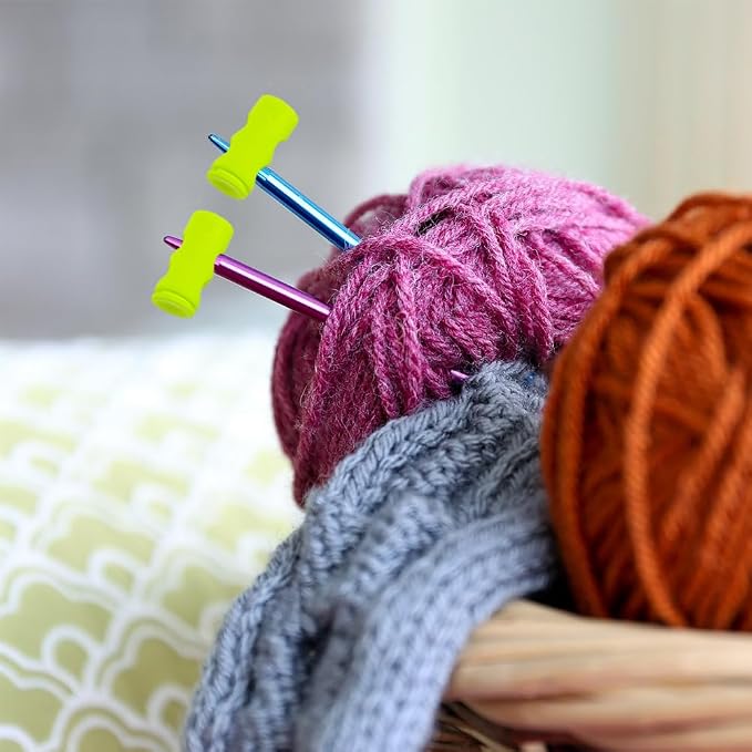 10 Pack Knitting Stitch Stoppers - Spring Needle Point Protectors, Nylon Needle Protectors