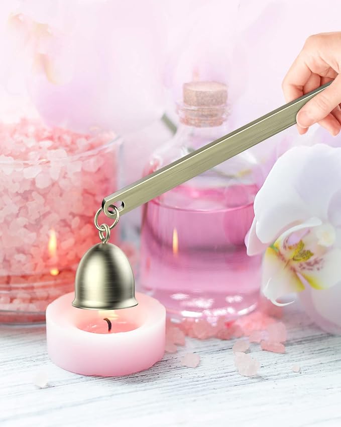 RONXS 3 in 1 Candle Wick Trimmer Set, Snuffer, Dipper, Cutter, Bronze | Candle Care Accessory Kit, Stainless Steel, Trims Wick, Puts out Flame and Dips, Gift Box for Candle Lovers Home Decoration