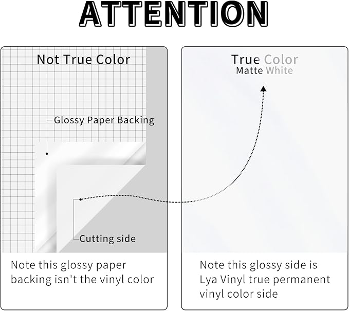 Glossy White Permanent Vinyl for Cricut - 12 Pack Lya Vinyl Permanent Outdoor Vinyl, 12"x12" Self Adhesive Vinyl Sheets for Decor Sticker, Party Decoration, Car Decal