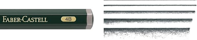 Faber-Castell Supreme Artist Quality Castell 9000 Jumbo Graphite Single Pencil, with Extra Thick 4B 5.3mm Lead