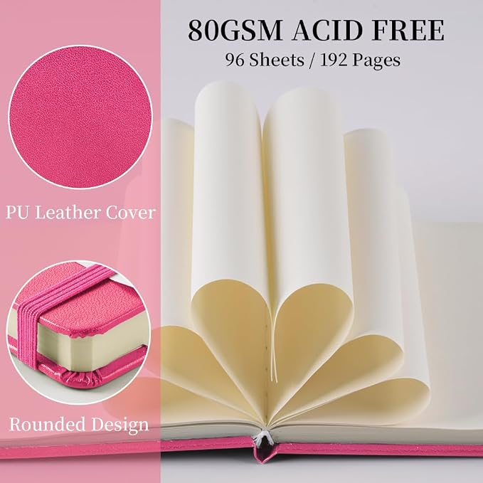 5x5 Pocket Sketch Book,80gsm Hardcover Art Sketchbook for Drawing Journal
