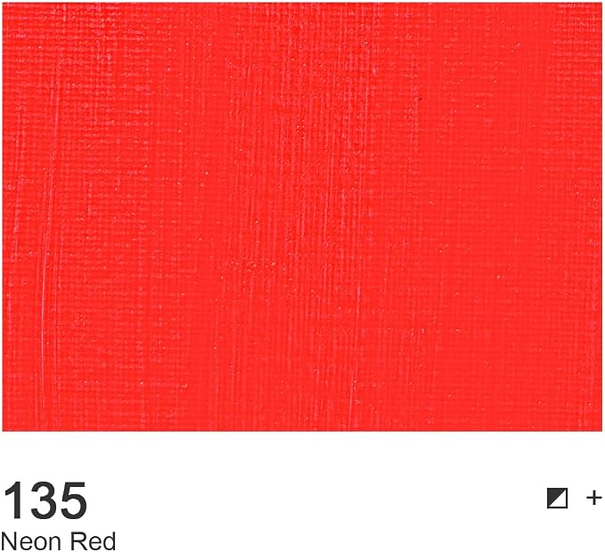 AUREUO Neon Red Acrylic Paint, 4 Fl Oz / 120ml Single Tube, Rich Pigment Bright Red Art Craft Paints for Canvas, Rocks, Wood, Ceramic, Fabric - Art Supplies for Beginners, Professionals, Artists