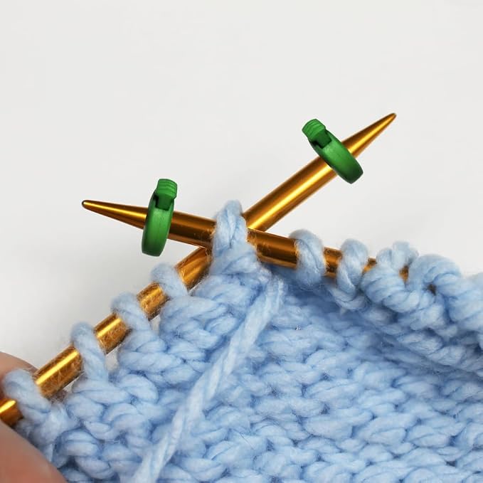20PCS Knitting Needle Stoppers, Plastic Cord Locks for Drawstrings, Spring Needle Stopper Knitting Accessories, Single Hole Spring Toggle Stopper Knitting Accessories