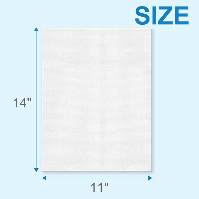 35 Pack 11 x 14 Inch Canvas Boards for Painting Pre-Primed Paint Canvas