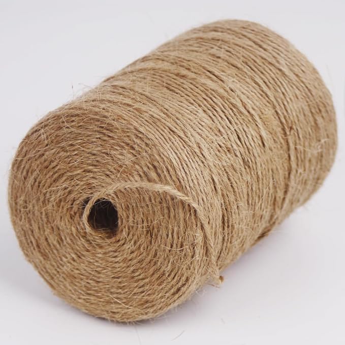 10Pack 2mm Natural Jute Twine String 8000 Feet Long Twine String for Crafting Gardening Gift Wrapping Macrame DIY Home Decor (Brown-800Feet/Roll)