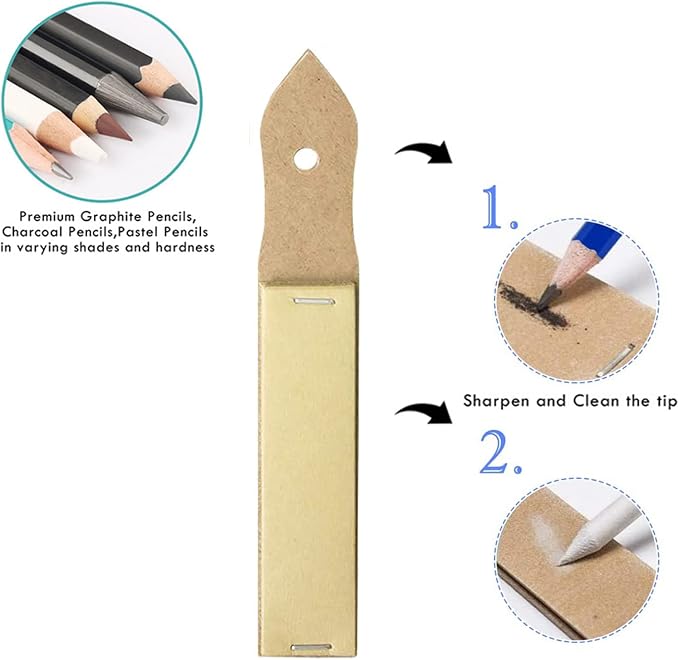 Heshengping - Blending Stump, 15 Pack has Art Eraser Extender Sandpaper, Paper Blending Stumps for Drawing Shading Pencils for Sketching, Blending Pencil, Blending Sticks for Student Artist