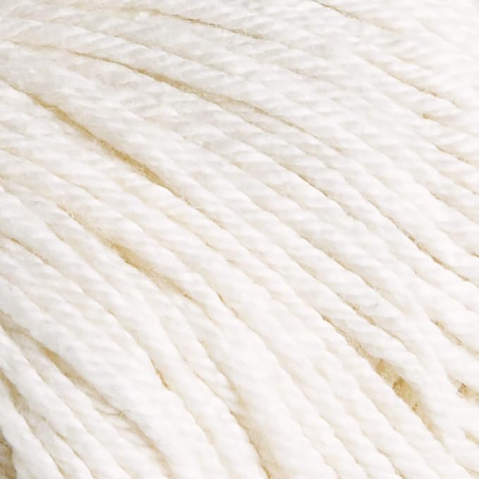 Knit Picks Dishie White Worsted Weight 100% Cotton Yarn for Crocheting